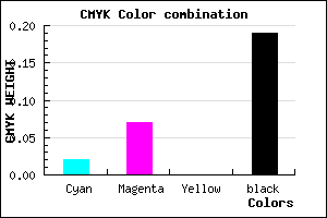 #CBC1CF color CMYK mixer