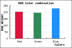 rgb background color #CBC3E5 mixer