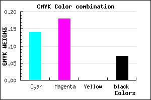 #CBC3ED color CMYK mixer