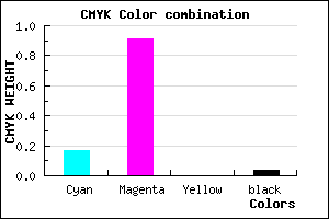 #CB16F5 color CMYK mixer