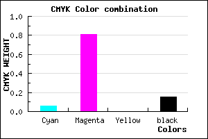 #CB29D9 color CMYK mixer