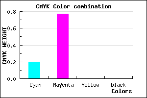 #CB3AFF color CMYK mixer