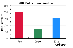 rgb background color #CB489C mixer