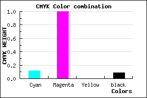 #CC00E8 color CMYK mixer