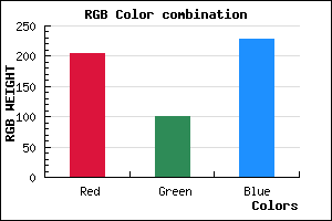 rgb background color #CC65E5 mixer
