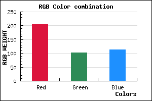 rgb background color #CC6672 mixer
