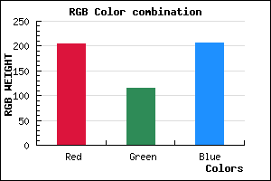 rgb background color #CC73CF mixer