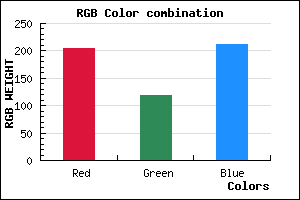 rgb background color #CC76D4 mixer