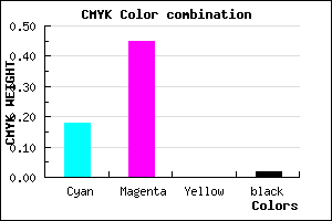 #CC89FA color CMYK mixer