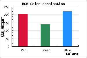 rgb background color #CC8ADC mixer