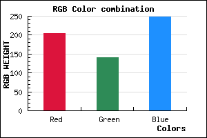 rgb background color #CC8CF8 mixer