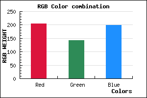 rgb background color #CC8EC7 mixer