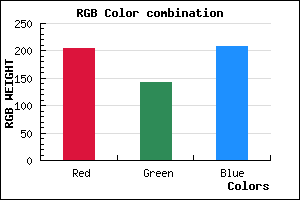 rgb background color #CC8ED0 mixer