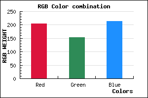 rgb background color #CC99D5 mixer