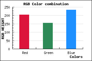 rgb background color #CC9BE9 mixer