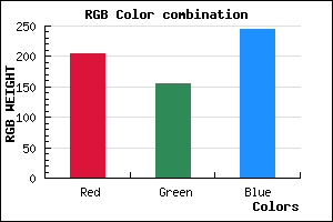 rgb background color #CC9CF4 mixer