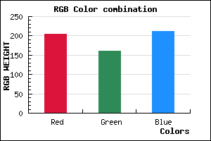 rgb background color #CCA1D3 mixer
