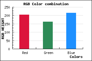 rgb background color #CCA3D7 mixer