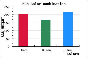 rgb background color #CCA5D9 mixer