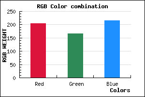 rgb background color #CCA6D8 mixer