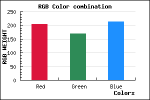 rgb background color #CCA9D5 mixer