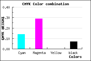 #CCA9ED color CMYK mixer