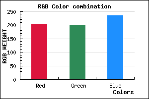 rgb background color #CCC8EC mixer