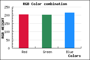 rgb background color #CCCAD8 mixer