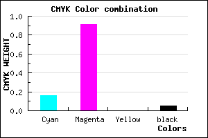 #CC15F3 color CMYK mixer