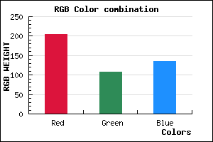 rgb background color #CD6C87 mixer