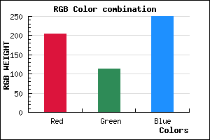 rgb background color #CD72FA mixer