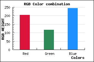 rgb background color #CD75F5 mixer