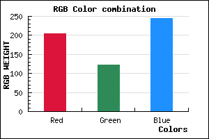 rgb background color #CD7BF5 mixer