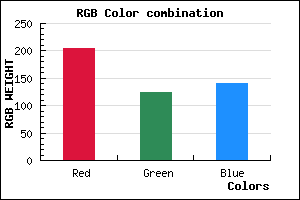rgb background color #CD7D8C mixer