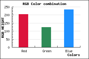 rgb background color #CD7DE9 mixer