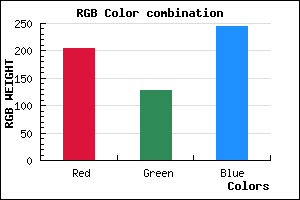 rgb background color #CD7FF5 mixer