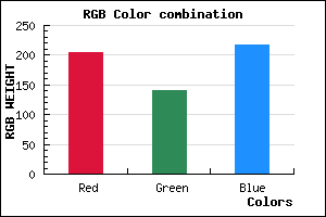 rgb background color #CD8CDA mixer