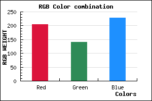 rgb background color #CD8DE5 mixer