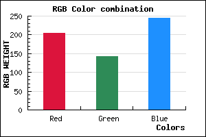 rgb background color #CD8FF5 mixer