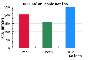 rgb background color #CD9FF9 mixer