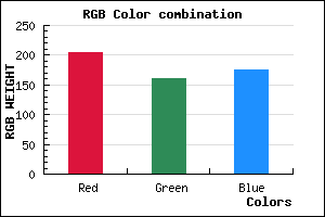 rgb background color #CDA0B0 mixer
