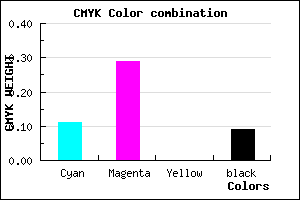 #CDA3E7 color CMYK mixer
