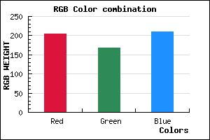 rgb background color #CDA8D2 mixer