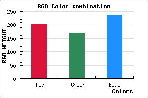 rgb background color #CDA9ED mixer