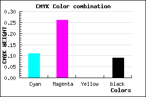 #CDABE7 color CMYK mixer