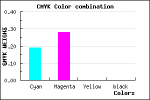 #CDB6FE color CMYK mixer