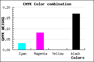 #CDC4D4 color CMYK mixer