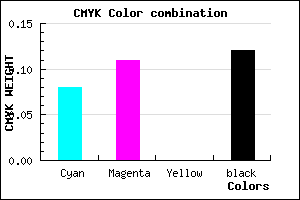 #CDC8E0 color CMYK mixer