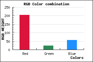 rgb background color #CD1739 mixer
