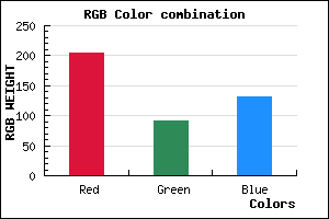 rgb background color #CD5B83 mixer